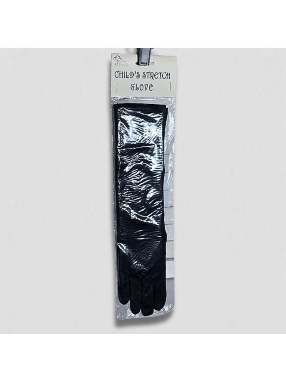 Child's Black Stretch Long Gloves Costume Accessory OS - Picture 2 of 3